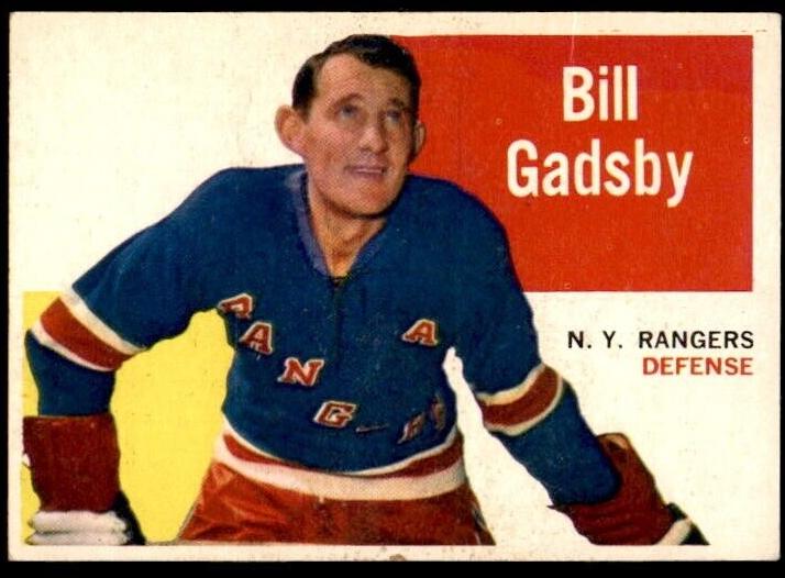 1960 Topps Hockey Bill Gadsby #22 PSA 6