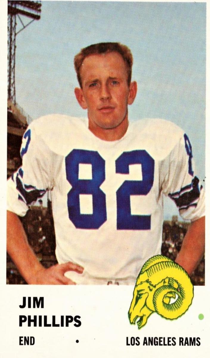 1961 Fleer Football Jim Phillips #102 PSA 8