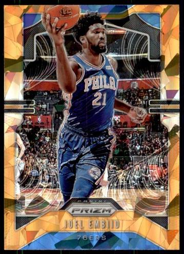 2019 Panini Prizm Basketball Orange Ice Joel Embiid #199