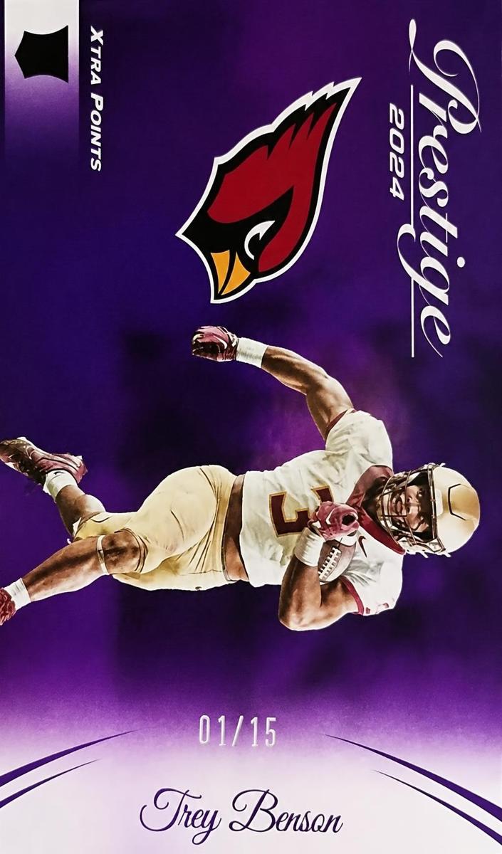2024 Panini Prestige Football Xtra Points Premium Purple Trey Benson #393