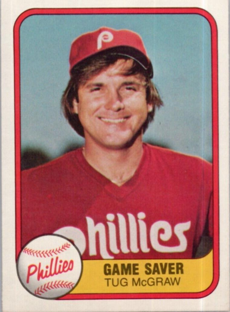 1981 Fleer Baseball Tug McGraw #657 PSA 9