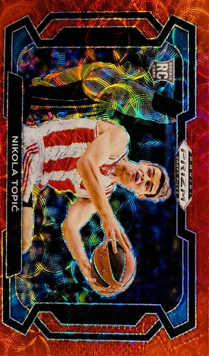 2024 Panini Prizm Draft Picks Basketball Red Scope Nikola Topic #10