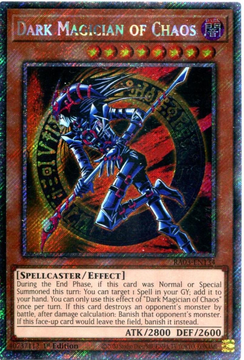 2024 Yu-Gi-Oh! Quarter Century Bonanza Platinum Secret Rare Dark Magician of Chaos #RA03-EN134 PSA 10
