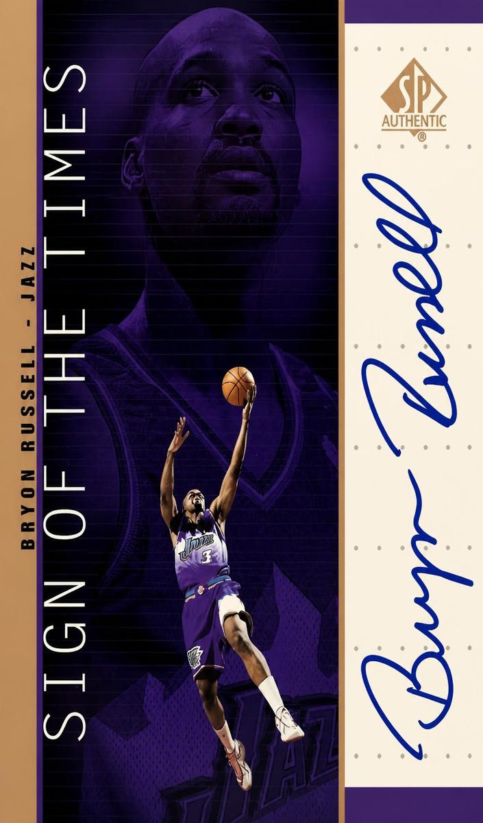 1998 SP Authentic Basketball Bronze Bryon Russell #BR