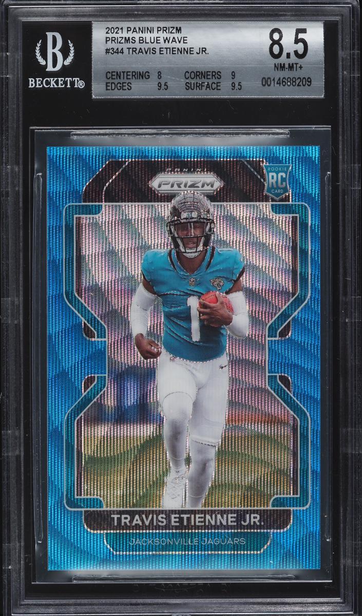 2021 Panini Prizm Football Blue Wave Travis Etienne Jr. #344