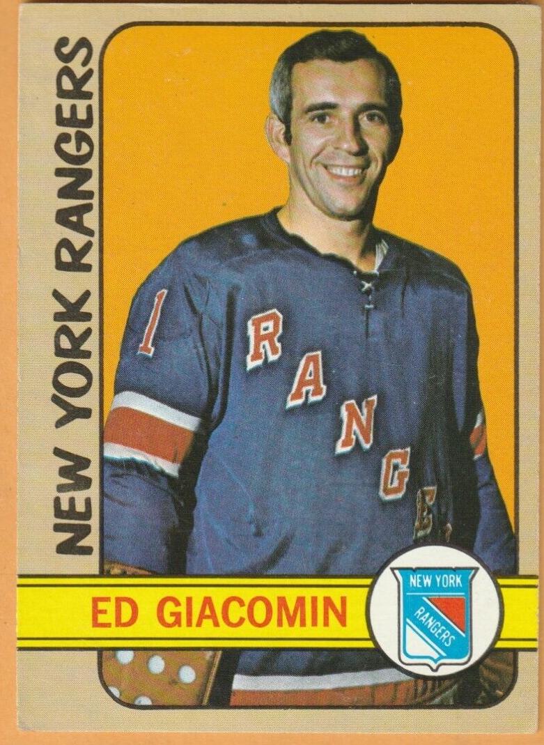 1972 Topps Hockey Ed Giacomin #165