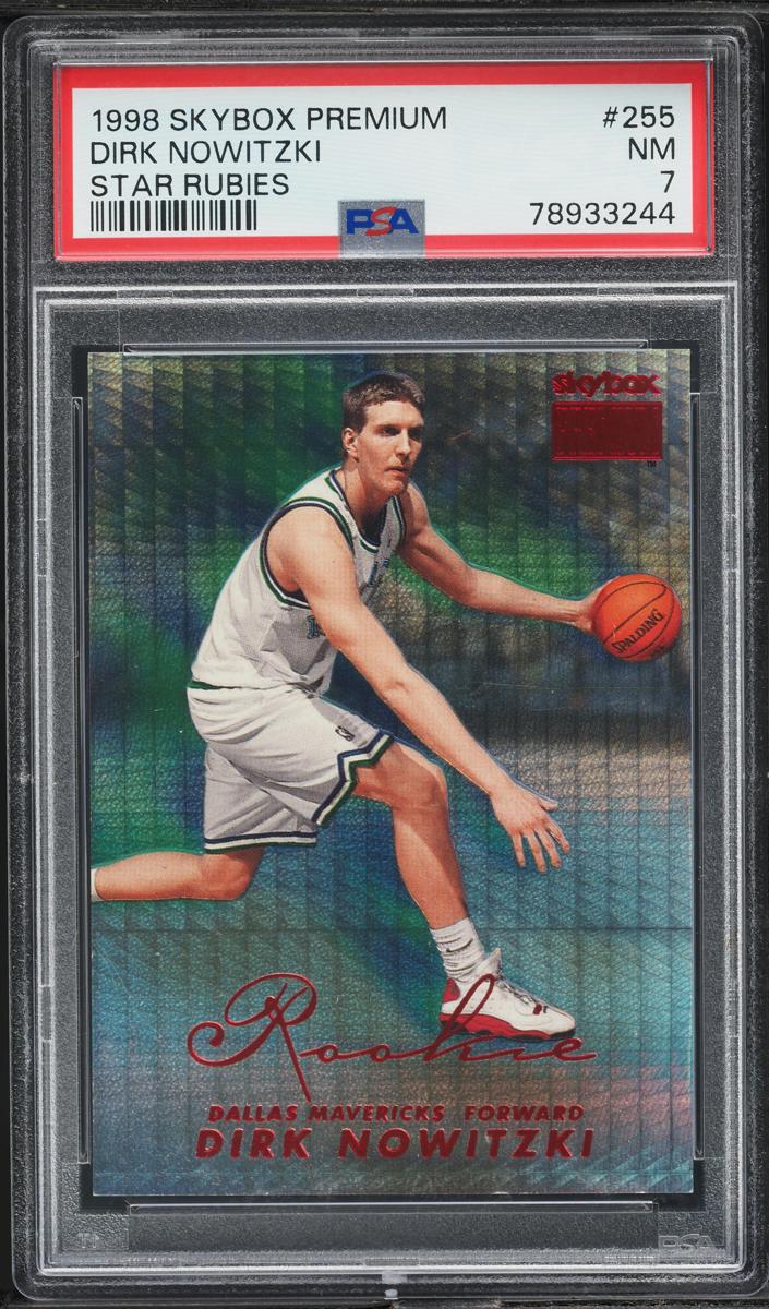 1998 Skybox Premium Basketball Star Rubies Dirk Nowitzki #255 PSA 6