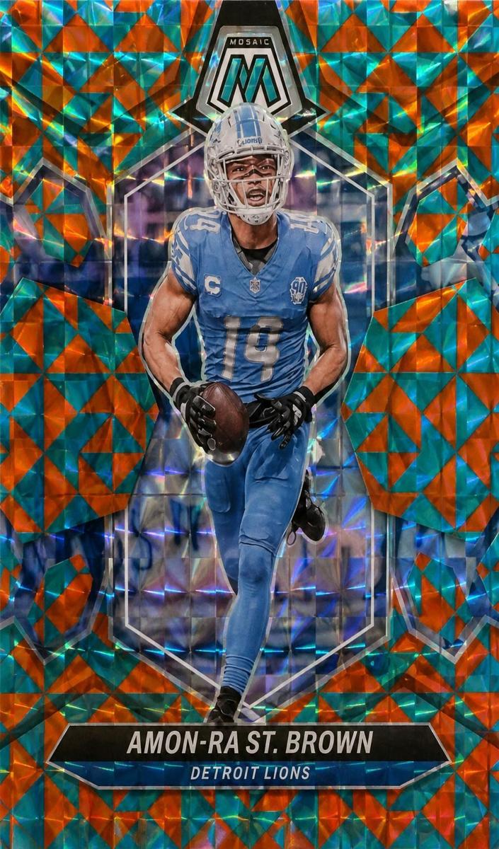 2024 Panini Mosaic Football Tessellation Amon-Ra St. Brown #74 PSA 9