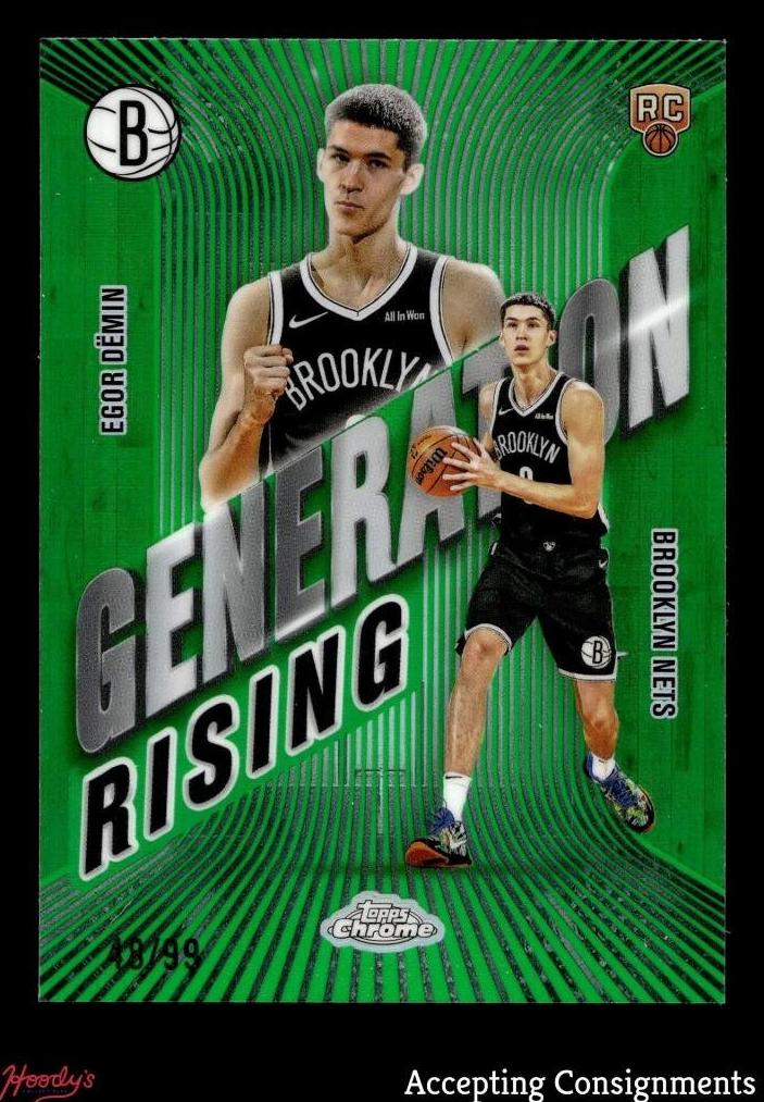 2025 Topps Chrome Basketball Green Refractor Egor Demin #GR-15