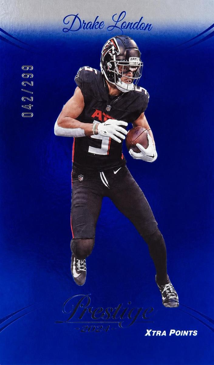2024 Panini Prestige Football Blue Premium Xtra Points Drake London #13 PSA 10