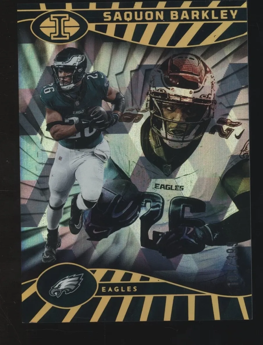 2024 Panini Illusions Football Cubic Trophy Collection Saquon Barkley #72
