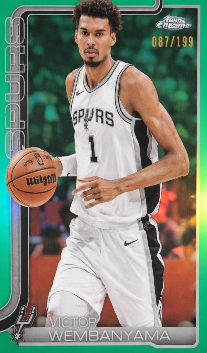 2025 Topps Chrome Basketball Aqua Refractor Victor Wembanyama #221