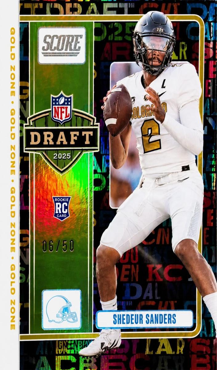 2025 Panini Score Football Gold Zone Shedeur Sanders #2