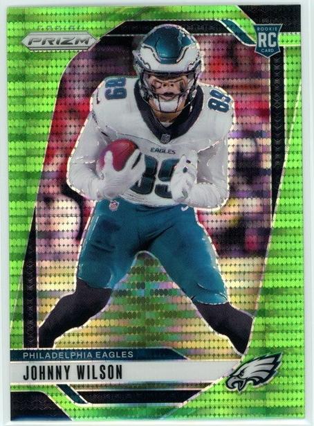 2024 Panini Prizm Football Neon Green Pulsar Johnny Wilson #355 PSA 10