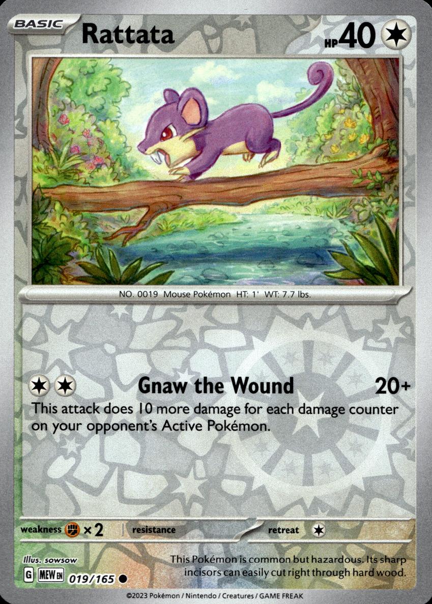 2023 Pokemon Scarlet & Violet 151 Reverse Holo Rattata #19
