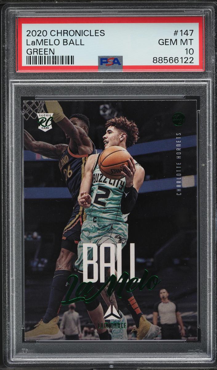 2020 Panini Chronicles Basketball Green LaMelo Ball #147 PSA 9