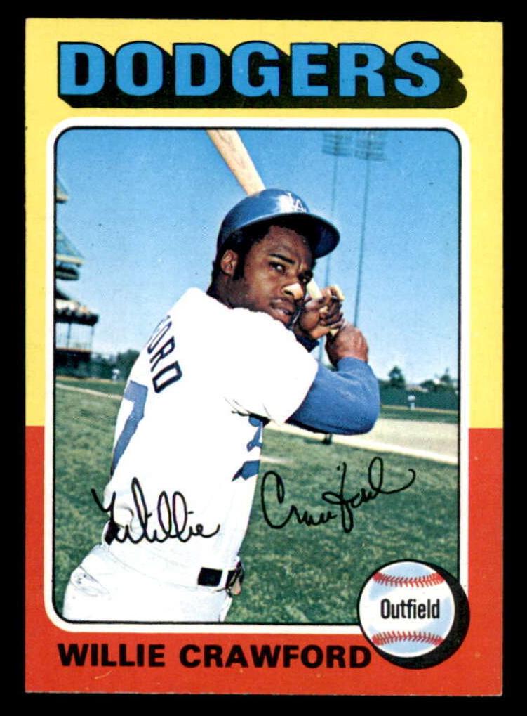1975 Topps Mini Baseball Willie Crawford #186