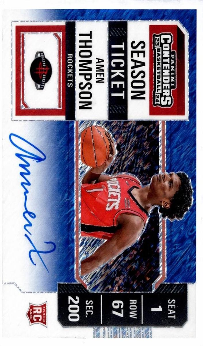 2023 Panini Contenders Basketball Premium Edition Blue FOTL Amen Thompson #111