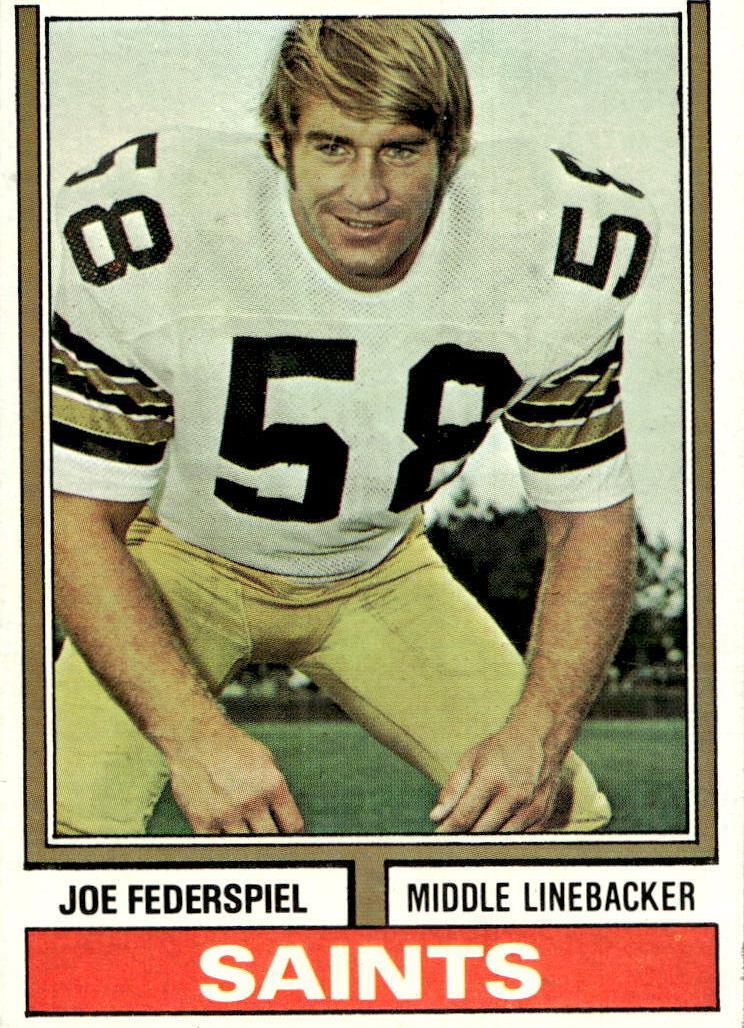 1974 Topps Football Joe Federspiel #417 PSA 9