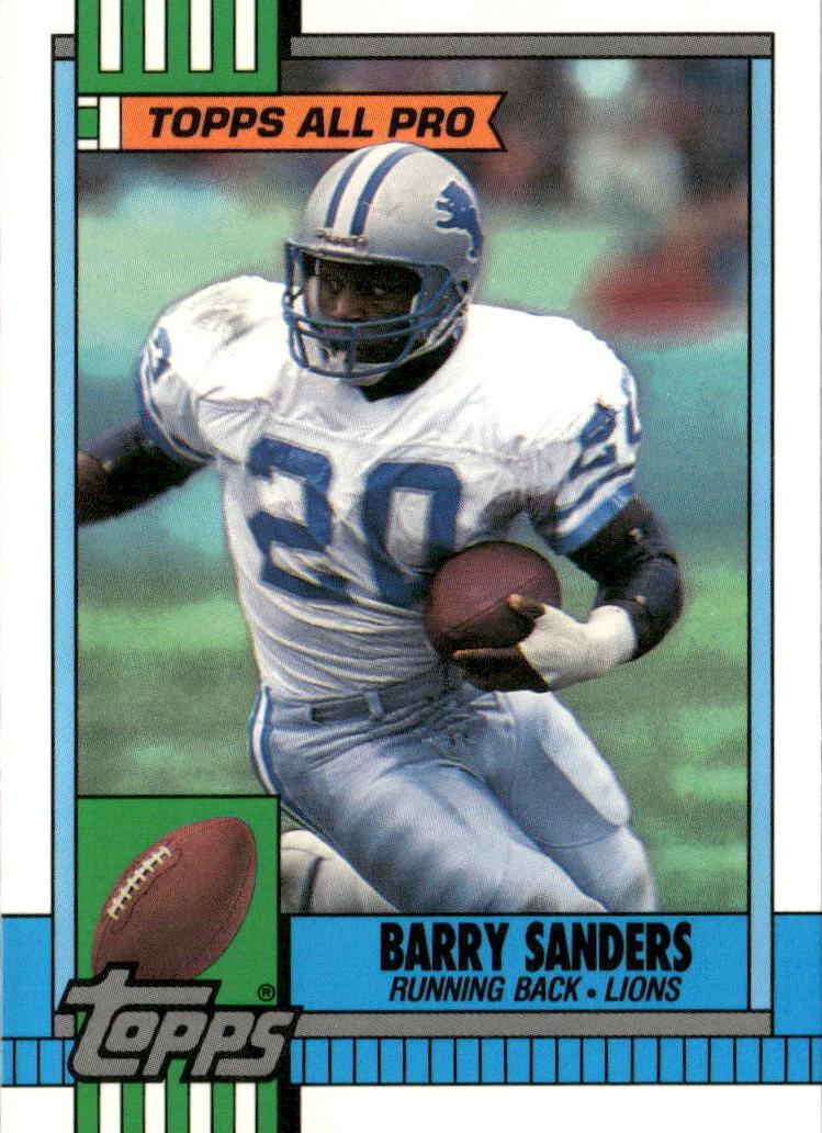1990 Topps Football Tiffany Barry Sanders #352 PSA 9
