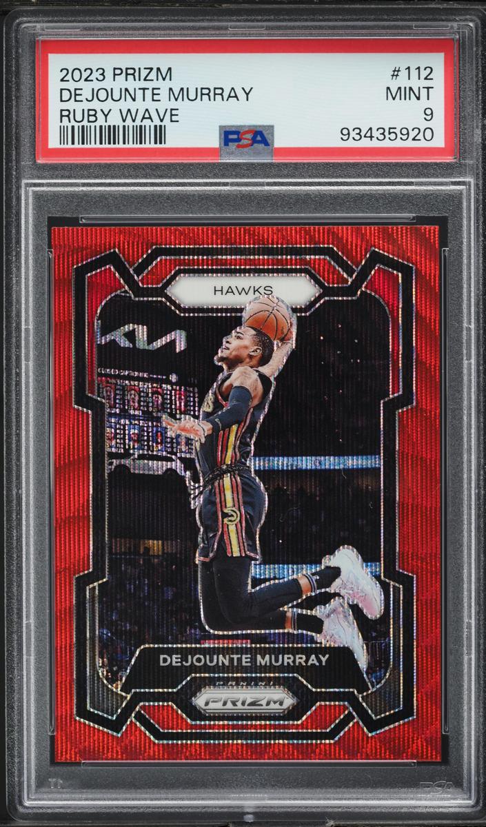 2023 Panini Prizm Basketball Ruby Wave Dejounte Murray #112 PSA 8.5