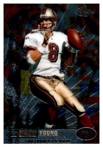 1999 Topps Finest Football Gold Refractor Steve Young #40 PSA 10