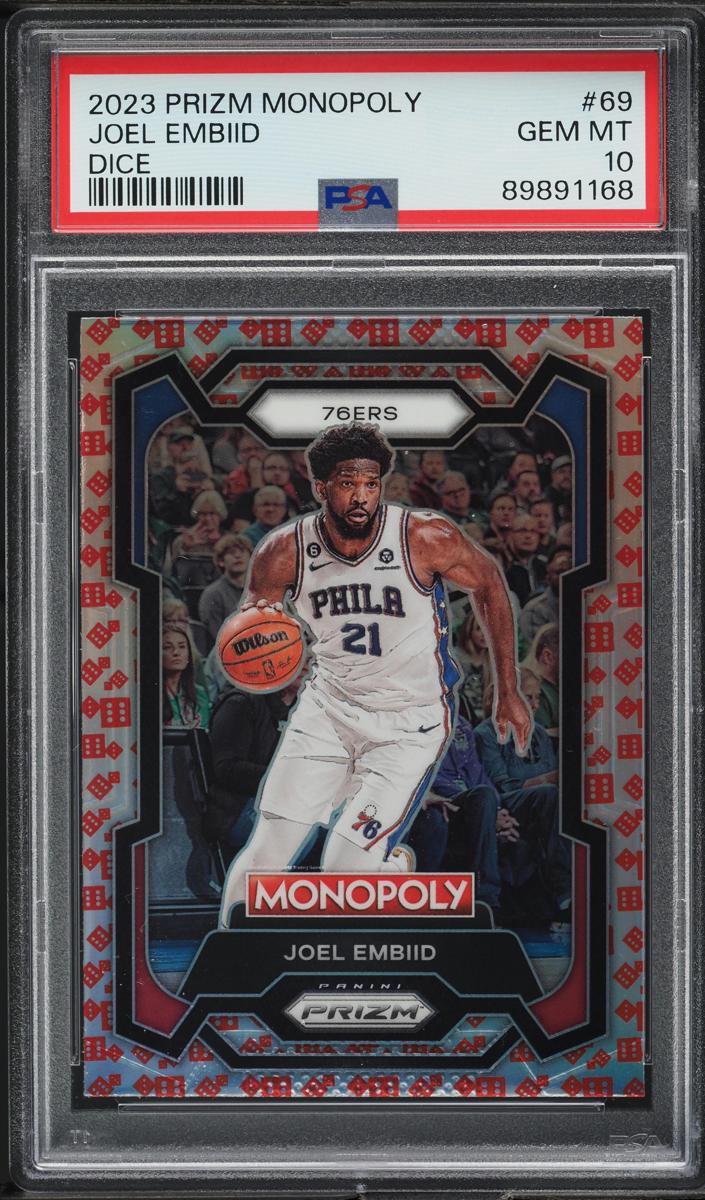 2023 Panini Prizm Monopoly Basketball Dice Joel Embiid #69 PSA 10