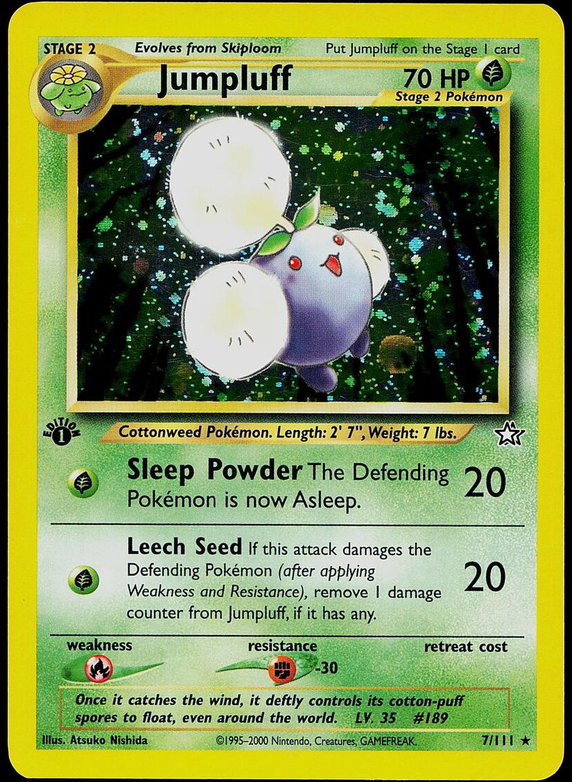 2000 Pokemon Neo Genesis 1st Edition Jumpluff #7
