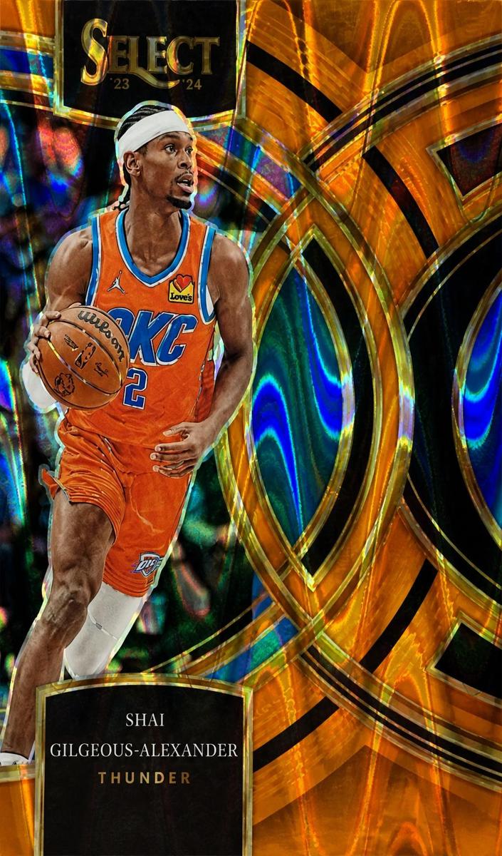 2023 Panini Select Basketball Orange Tectonic Shai Gilgeous-Alexander #144