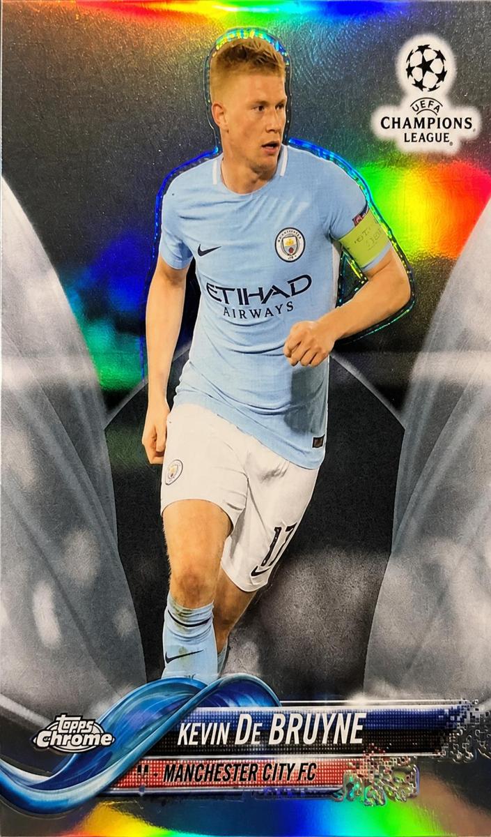 2017 Topps Chrome UEFA Champions League Soccer Refractor Kevin De Bruyne #69 PSA 9