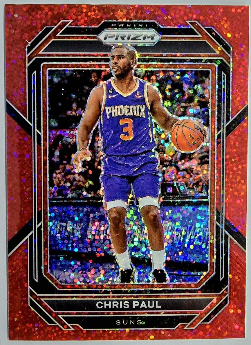 2022 Panini Prizm Basketball Red Sparkle Chris Paul #117