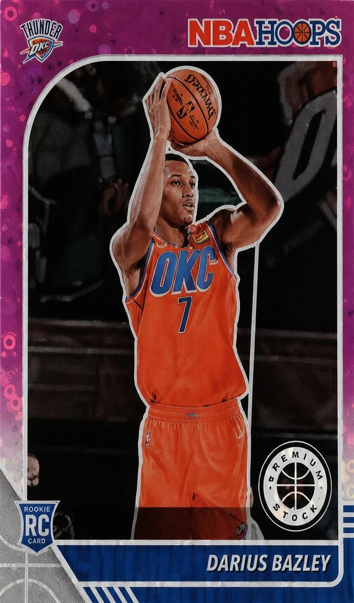 2019 Panini Hoops Premium Stock Basketball Purple Disco Prizm Darius Bazley #249 PSA 10