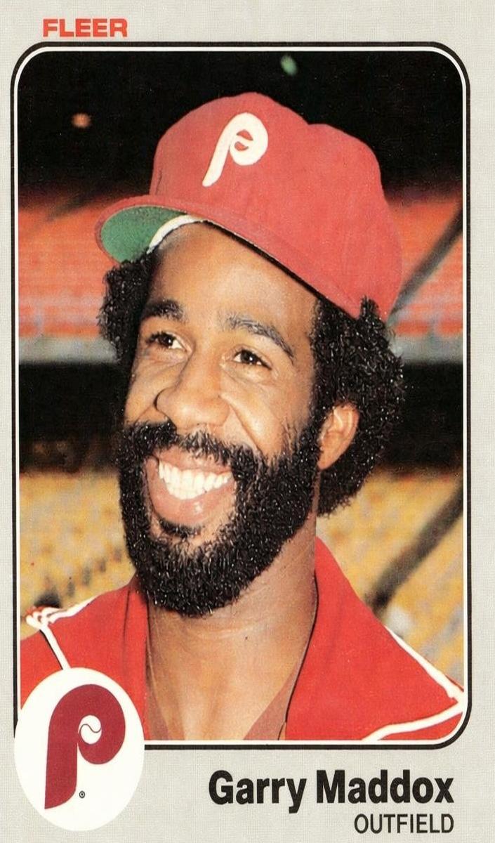1983 Fleer Baseball Garry Maddox #164 PSA 9