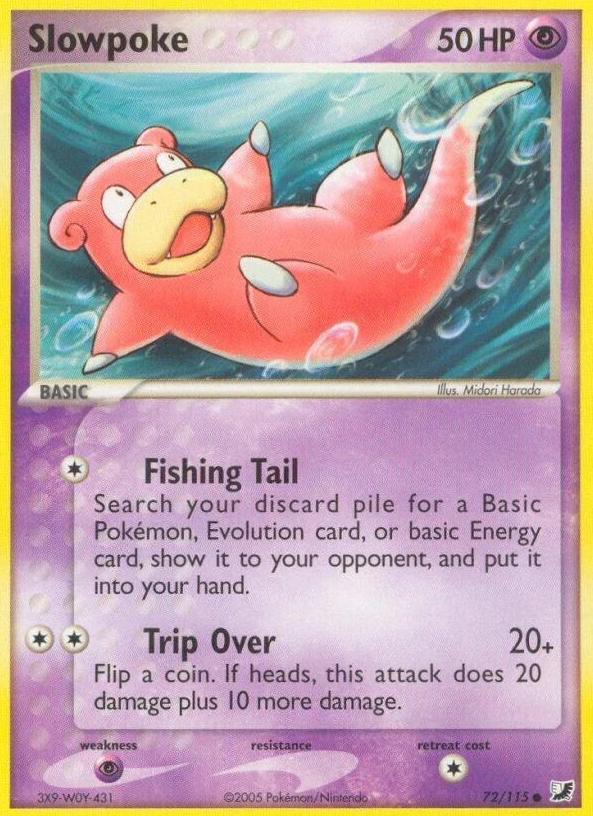 2005 Pokemon EX Unseen Forces Slowpoke #72