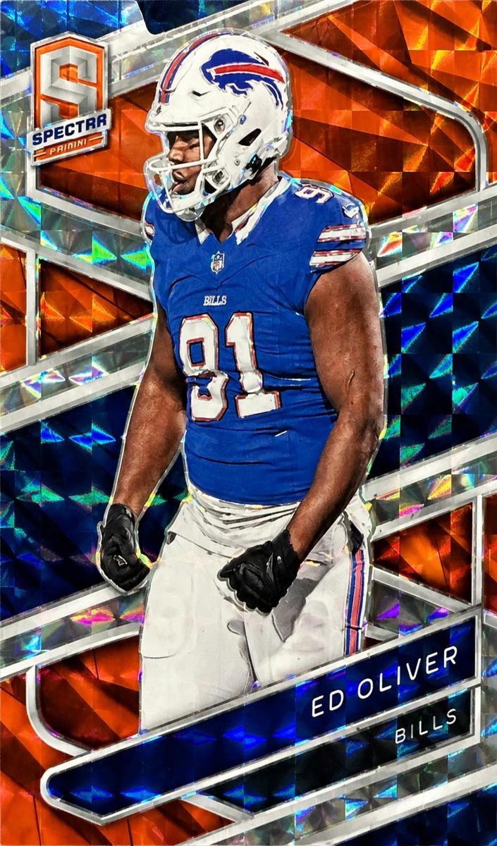 2024 Panini Spectra Football Neon Orange Die Cut Ed Oliver #20