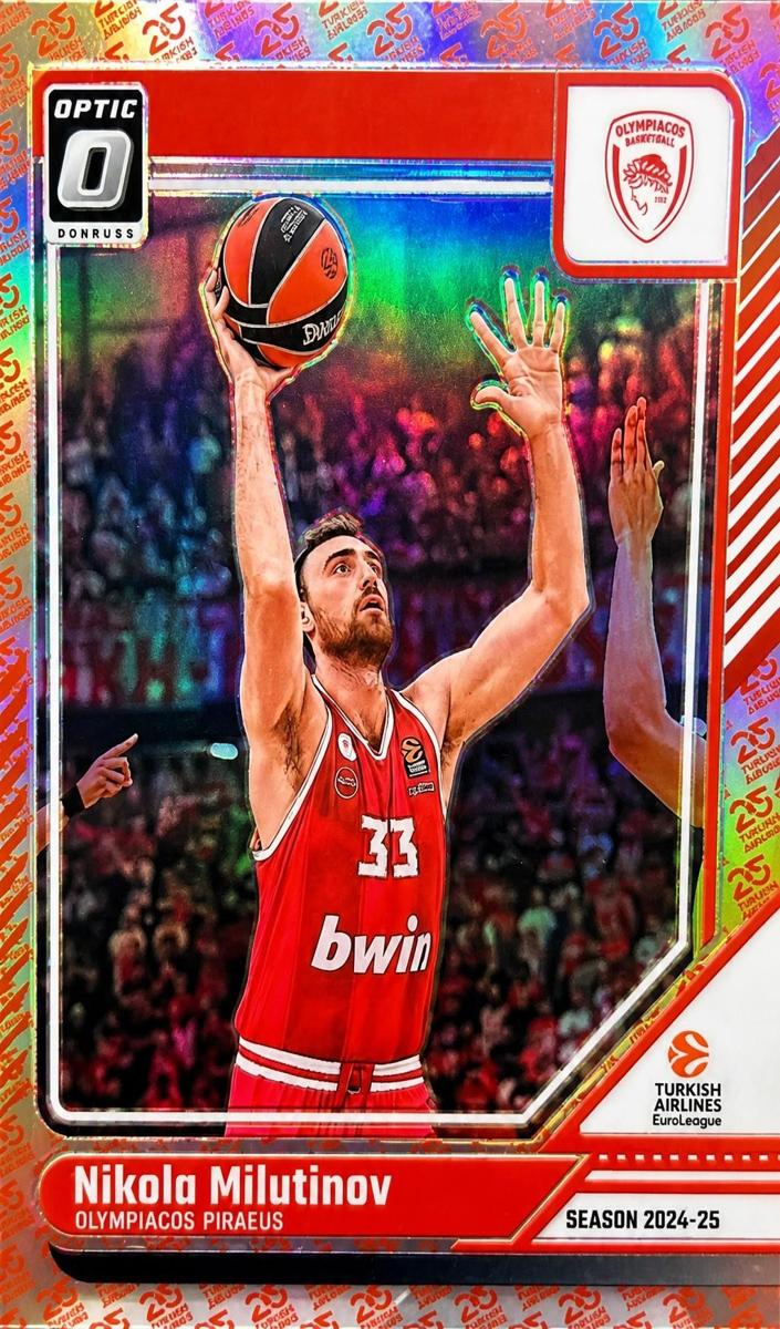 2024 Donruss Turkish Airlines EuroLeague Basketball 25th Anniversary Nikola Milutinov #125