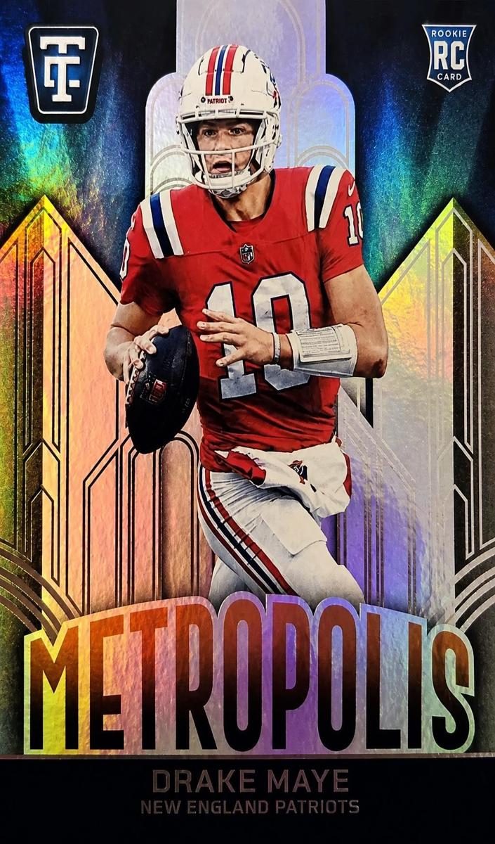 2024 Panini Totally Certified Football Drake Maye #15 PSA 8