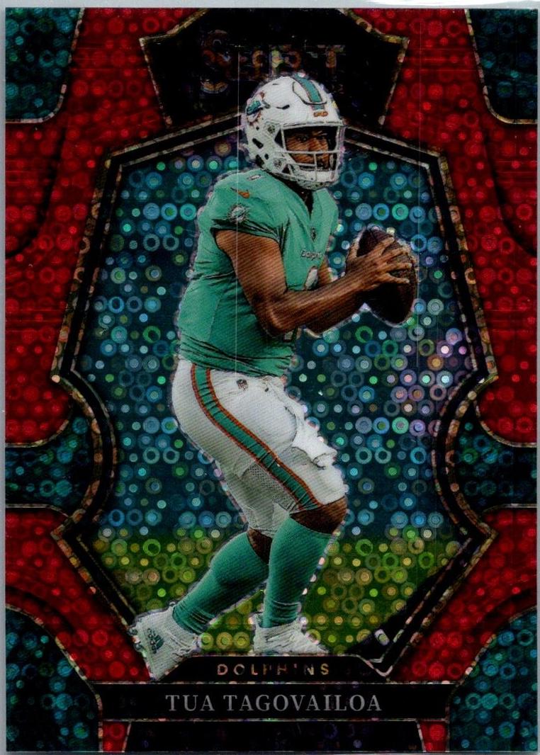 2022 Panini Select Football Red Disco Prizm Tua Tagovailoa #161