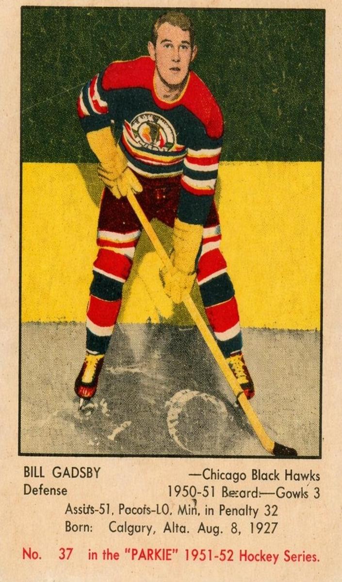 1951 Parkhurst Hockey Bill Gadsby #37 SGC 4.5