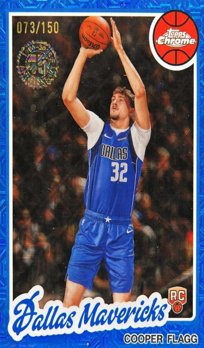 2025 Topps Basketball Blue Refractor Cooper Flagg #TC-CF PSA 9