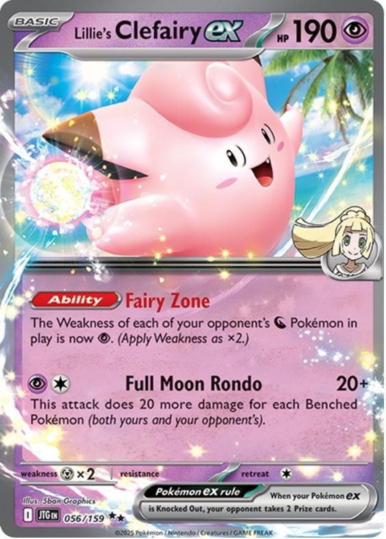 2025 Pokemon Scarlet & Violet Journey Together Lillie's Clefairy EX #56 PSA 10