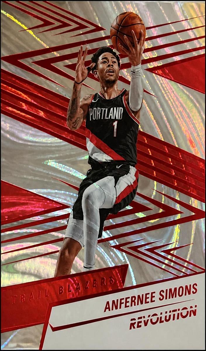 2024 Panini Revolution Basketball Red Swirl Anfernee Simons #52