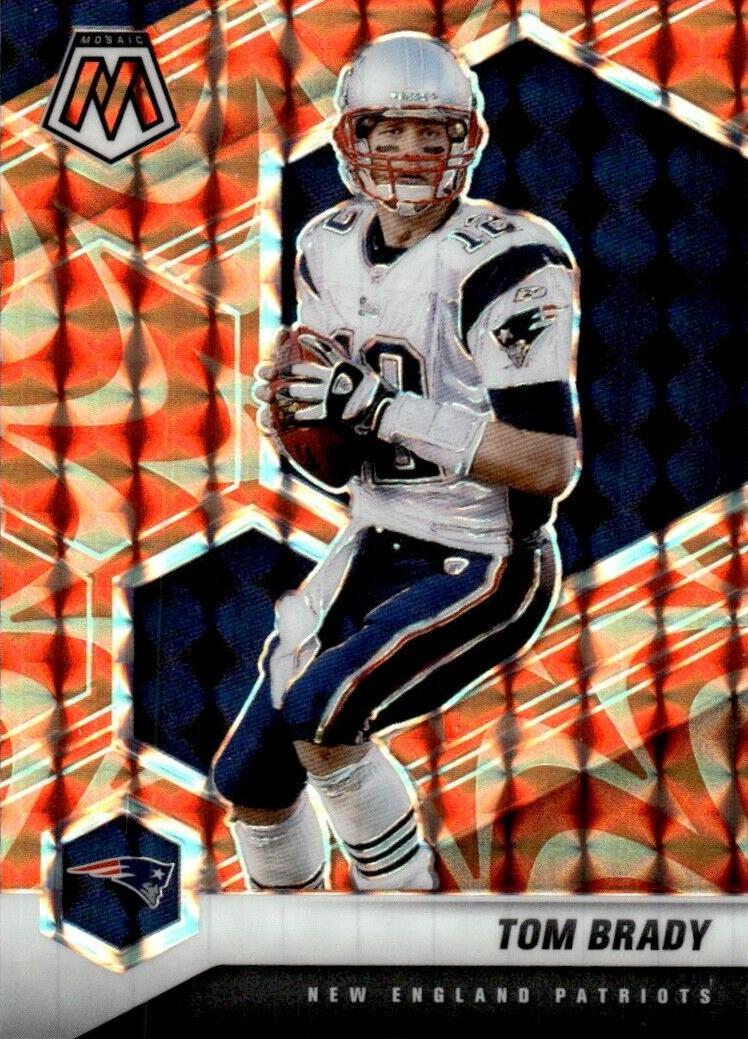 2021 Panini Mosaic Football Reactive Orange Tom Brady #137 PSA 10