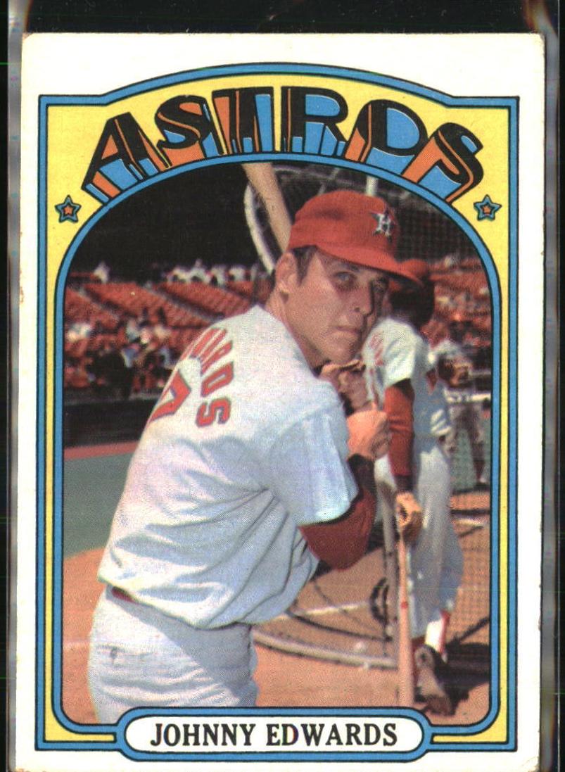 1972 Topps Baseball Johnny Edwards #416 PSA 8
