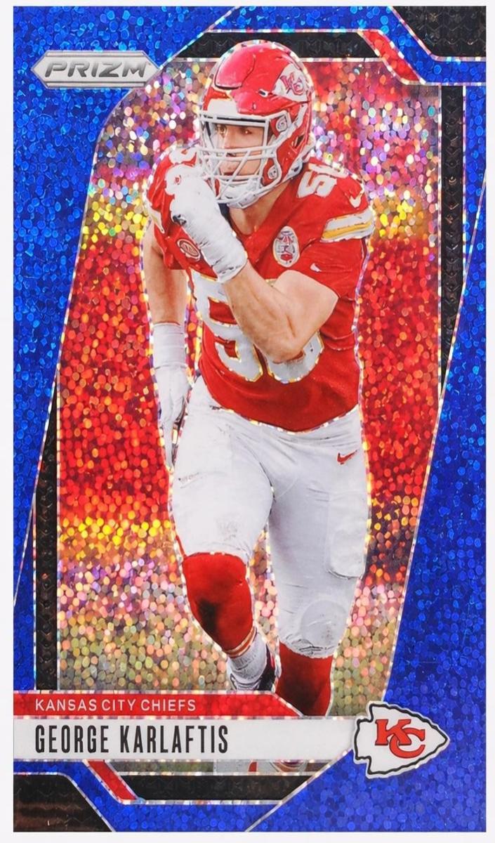 2024 Panini Prizm Football Blue Sparkle George Karlaftis #142