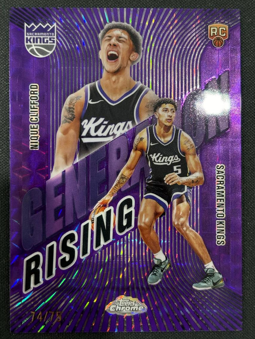 2025 Topps Chrome Basketball Purple Refractor Nique Clifford #GR-16