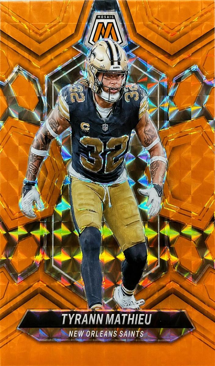 2024 Panini Mosaic Football Orange Fluorescent Tyrann Mathieu #161