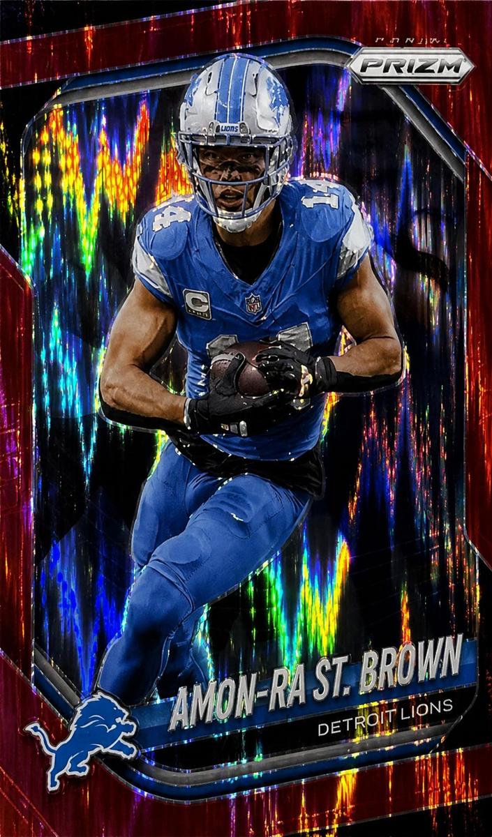 2025 Panini Prizm Football Red Flash Amon-Ra St. Brown #187