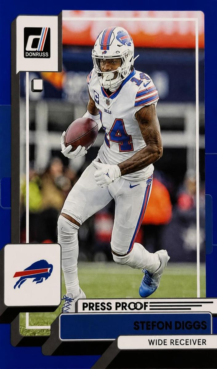 2022 Panini Donruss Football Press Proof Blue Stefon Diggs #113