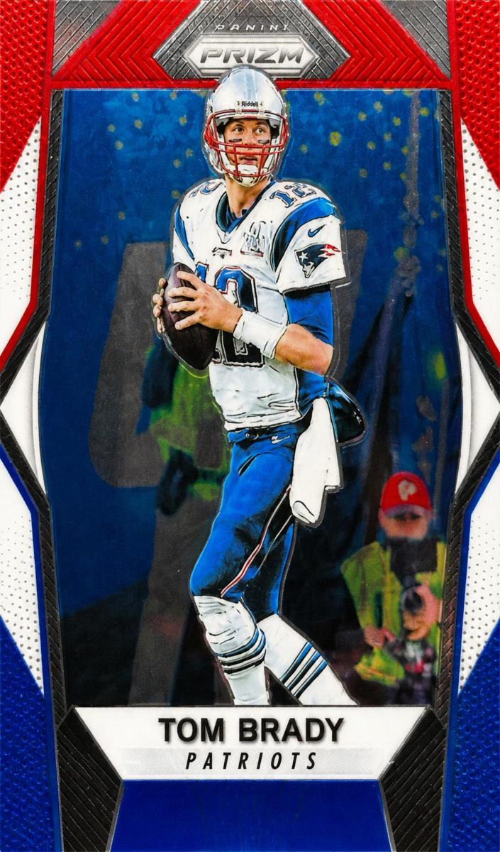 2017 Panini Prizm Football Red White and Blue Prizm Tom Brady #33 PSA 9